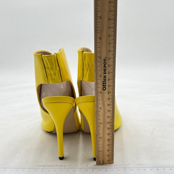 YDN Yellow Chic Slingback Peep Toe High Heel Sandals Ankle Boots Cutout Shoe - Picture 5 of 8